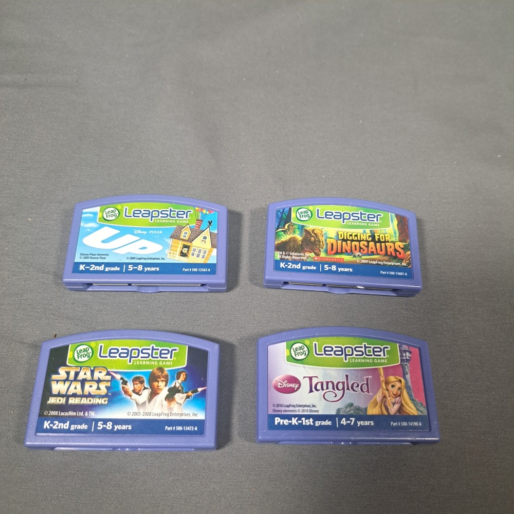 LeapFrog Leapster Games Lot Up Star Wars Tangled Dinosaurs‎ Kids Educational Toy